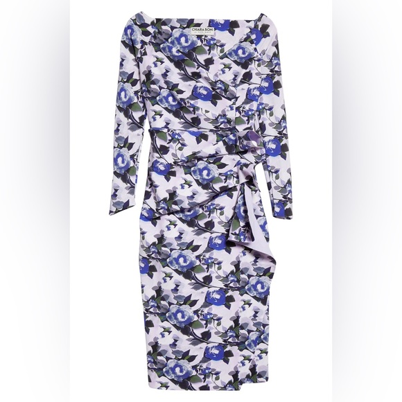 NWT sz 4 CHIARA BONI Silveria Dress LA PETITE ROBE Roses Floral Wedding Reunion - Picture 10 of 16